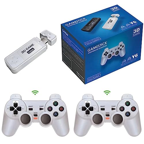 Y6 2.4G Wireless Game TV Stick Retro Family Portable Video Game Console 128G 10000+ Games Emuelec4.3 4K HD TV Game Stick