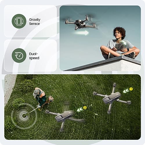 Holy Stone HS440 Foldable FPV Drone with 1080P WiFi Camera for Adults and Kids; Voice and Gesture Control RC Quadcopter with 2 Batteries for 40 Mins flight, Auto Hover, Gravity Sensor, Carrying Case