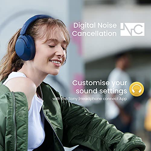 Sony WH-XB910N EXTRA BASS™ Noise Cancelling Wireless Headphones - Up to 30 hours battery life - Over-ear style - Optimised for Alexa and Google Assistant - with built-in mic for phone calls - Blue