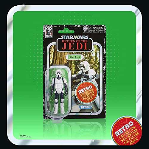 Star Wars Hasbro Wars Collection Biker Scout, Wars: Return of the Jedi 3.75” Action Figures, F7279, Multicolor