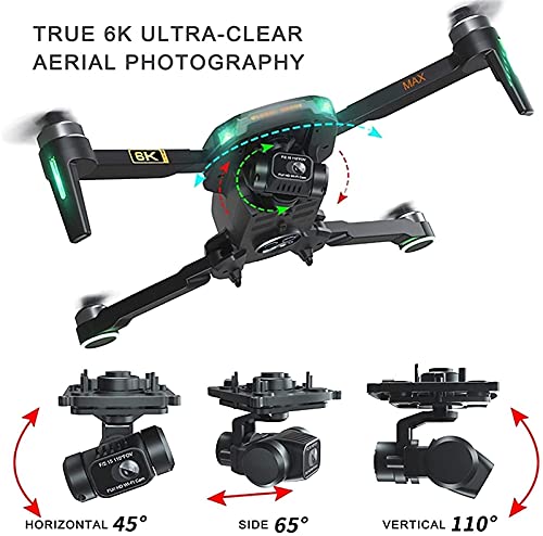 Drones Positioning Aerial Camera 6K High-Definition Professional Large 3000M Brushless Power Three-Axis Anti-Shake Gimbal Remote Control Aircraft Real-Time Video RC Aircraft with Alt