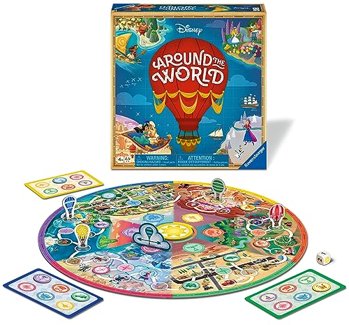 Ravensburger Disney Around The World Board Game for Kids Age 4 Years Up - 2 to 4 Players - 2023