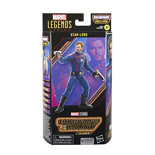 Hasbro Marvel Legends Series Groot, Guardians of the Galaxy Vol. 3 6-Inch Action Figures & Marvel Legends Series Star-Lord, Guardians of the Galaxy Vol. 3 6-Inch Action Figures