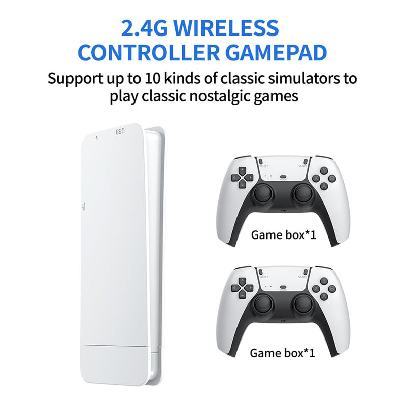 Retro Game Stick, 64G M15 Plug And Play Retro Tv Games, Built In 20000+ Classic Games, 4k Hdmi-Compatible High-Fefinition Retro Gaming Stick With 2.4g Dual Wireless Controllers, For Computer,Tv.