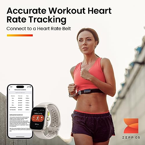 Amazfit Cheetah Lightweight Running Smart Watch with Dual-Band GPS, Route Navigation & Offline Maps, Personalized Training Plans, Heart Rate & Blood Oxygen Monitor, Music, 5 ATM Waterproof - Square