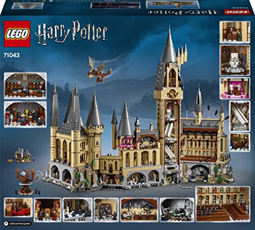 LEGO 71043 Harry Potter Hogwarts Castle Model, Big Collectable Set with the Great Hall, Sword of Gryffindor & Chamber of Secrets, Wizarding World Gift Idea for Fans