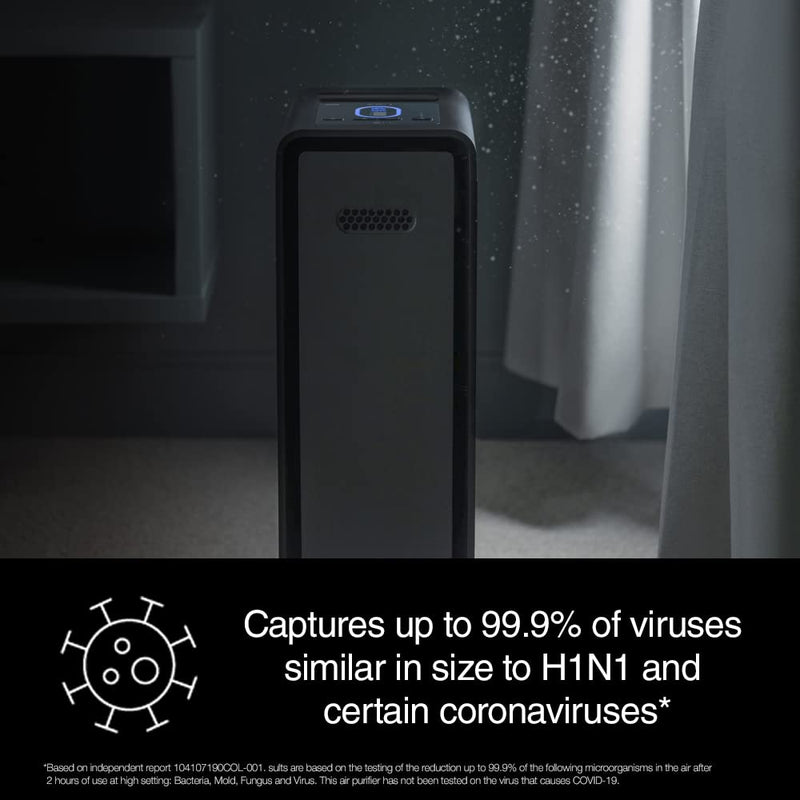 Braun Scan & Clean Air Purifier - Permanent Washable Filter - Large Rooms, Offices, Kitchens, Bedrooms, Classrooms up to 129m2 - Triple Filtration - Allergy, Pollen, Hayfever, BFD104BE