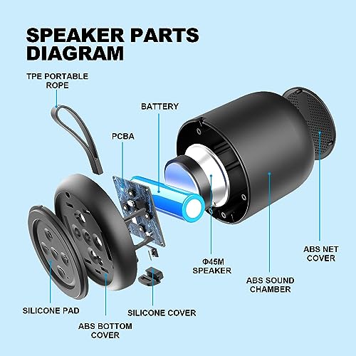FAYAZ Portable Wireless Speaker with Bluetooth,24-Hour Playtime 10M Bluetooth Range, Wireless Speaker with Enhanced Bass, IPX4 Waterproof Bluetooth 5.0 for Outdoor, Sport,Travel,Home