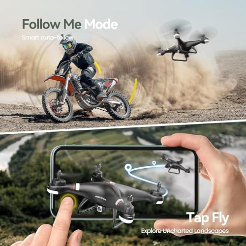 Holy Stone HS110G GPS FPV Drone with 2K HD Live Video Camera for Adults and Kids, RC Quadcopter with Auto Return Home, Altitude Hold and Follow Me, 2 Batteries, Easy to Use for Beginners