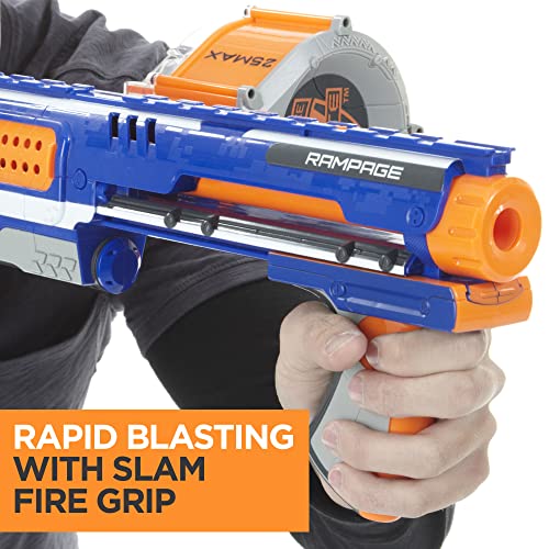 Nerf Rampage N-Strike Elite Toy Blaster with 25 Dart Drum Slam Fire & 25 Official Elite Foam Darts for Kids, Teens, & Adults (Amazon Exclusive)