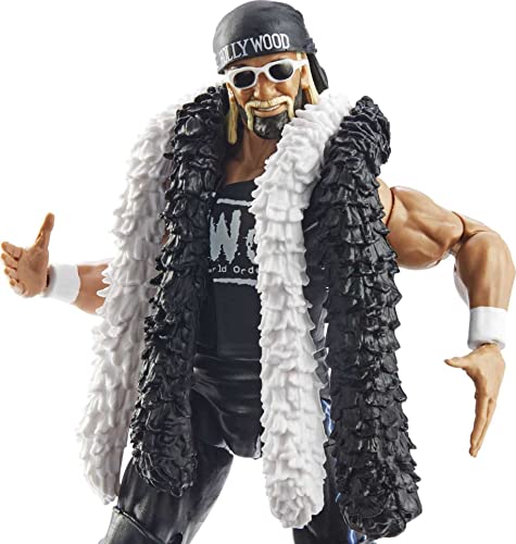 WWE Elite Action Figure WrestleMania “Hollywood” Hulk Hogan with Accessory and “Mean” Gene Okerlund Build-A-Figure Parts, HKP12