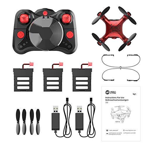 Holyton HT02 Mini Drone for Kids Beginners, Easy Pocket RC Quadcopter with Altitude Hold, 3D Flips, 3 Speed Modes, 3 Batteries, Headless Mode, Protection Guards and Emergency Stop, Gift for Boys Girls