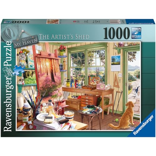 Ravensburger 17627 Haven No. 11 The Artist’s Shed 1000 Piece Jigsaw Puzzles for Adults and Kids Age 12 Years Up, Multicolour, One Size