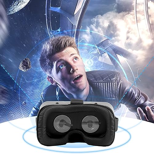 VR Headsets Virtual Reality Headsets for Phone Cell Phone 3D Glasses Helmets VR Goggles for TV Movies Video Games Support 4-6inches Mobile Screen,100° Large Viewing Angle(Black)