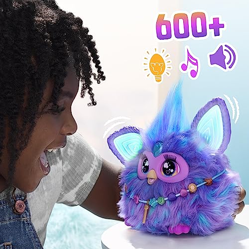 Furby Hasbro Purple Interactive Toy Plush - English version , 6 inch