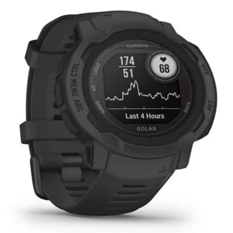 Garmin Instinct 2 SOLAR, Rugged GPS Smartwatch, Built-in Sports Apps and Health Monitoring, Solar Charging and Ultratough Design Features, Graphite