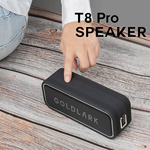 GOLDLARK Bluetooth Speaker 40W with 3D Theatre Surround Sound, IPX7 Waterproof, Extra Bass, TF Card Playback and Mic for Hands-free Phone Call.