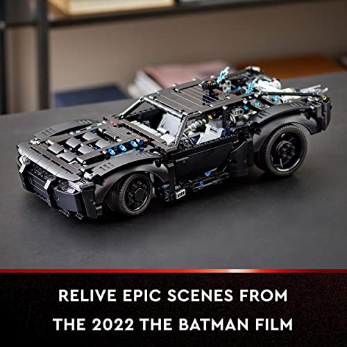 LEGO 42127 Technic THE BATMAN – BATMOBILE Model Car Building Toy, Movie Set, Superhero Gifts for Kids, Boys, Girls and Teen Fans with Light Bricks