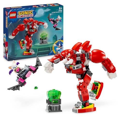 LEGO Sonic the Hedgehog Knuckles’ Guardian Mech, Action Figure Toy for Kids Boys & Girls with Video Game Character Figures Incl. Knuckles and Rouge the Bat, Plus a Master Emerald, Fun Gift Idea 76996