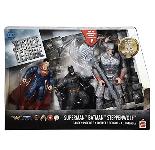 Justice League Action FGG57 Batman Steppenwolf Superman Figures, Pack of 3