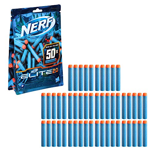 Nerf Elite 2.0 Motoblitz Blaster, Motorized 10-Dart Blasting & Elite 2.0 50-Dart Refill Pack - Includes 50 Official Nerf Elite 2.0 Darts, Compatible With All Nerf Elite Blasters