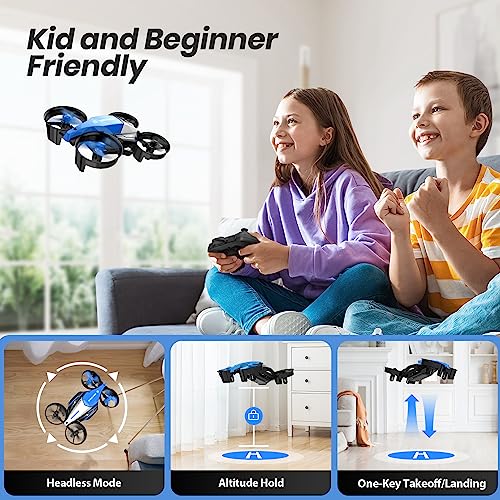 Holy Stone HS210F Mini Drone for Kids, 2-In-1 Mini RC Drone with Altitude Hold, 3D Flip and 3 Speed Modes Quadcopter for Beginners, Propellers Full Protect Easy to Fly Toy Gift for Boys and Girls