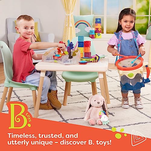 B. toys – Plush Bunny - Super Soft Stuffed Animal - Washable Rabbit Toy - HappyHues for Babies and Toddlers - 0 Months +, Coral Orange