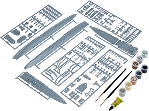 Airfix 1:600 Imperial War Museum HMS Belfast Scale Warship Gift Set - Plastic Model Kits, Model Ship & Boat Building Kits for Adults, Includes: Warship, Humbrol Paints, Brushes and Poly Cement