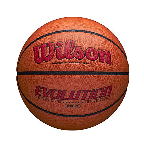 Wilson Evolution Game Basketball, Scarlet, Intermediate Size - 28.5"