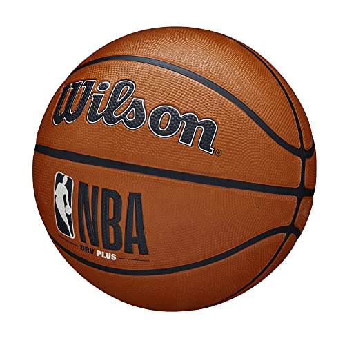 Wilson Basketball, NBA DRV Plus Model, Outdoor, Rubber, Size: 5, Brown