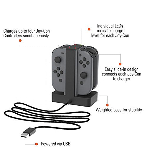 PowerA Charging Station for Nintendo Switch Joy Con Controllers - Nintendo Licensed