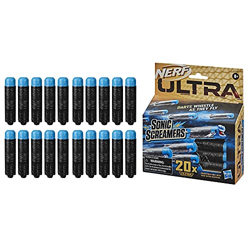 Nerf Ultra Sonic Screamers 20-Dart Refill Pack - Darts Whistle Through the Air - Compatible Only with Nerf Ultra Blasters