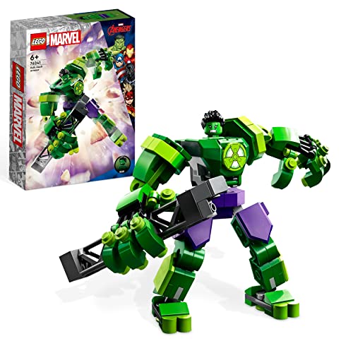 LEGO 76241 Marvel Hulk Mech Armour, Avengers Action Figure Set, Collectable Super Hero Buildable Toys for Boys and Girls Aged 6 Plus, Gift Idea