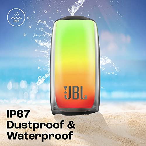 JBL Pulse 5 Portable Bluetooth Speaker with Light Show, 12h Play Time, IP67 Dustproof and Waterproof, Pair with other JBL Speakers using PartyBoost, Black