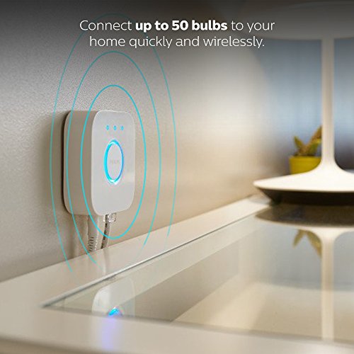 Philips Hue Bridge 2.0 (Works with Alexa), White. Smart Home Lighting System