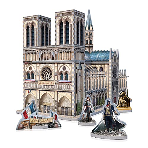 Wrebbit | Assassin's Creed Unity: Notre-Dame - 860 -Piece | 3D Jigsaw Puzzle | Ages 14+ |