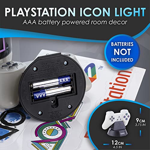 Paladone Playstation Gift Set with Icons Light, Stickers, and Bottle - Official Merchandise