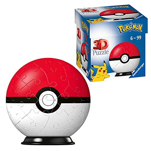 Ravensburger Pokemon Pokeball - 3D Jigsaw Puzzle Ball for Kids Age 6 Years Up - 54 Pieces - No Glue Required