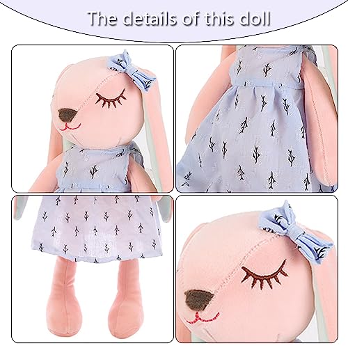 Simmpu Cute Rabbit Plush Toy,Creative Kawaii Rabbit Toys,Bunny with Beautiful Skirt,Long Ear Rabbits Soft Plush Muppet,Big Eared Bunny Stuffed Doll, for Girl Kids Birthday Gifts (35cm,Blue)