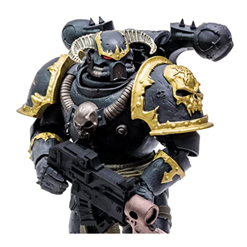 McFarlane Toys, Warhammer 40000 Chaos Space Marine Action Figure with 22 Moving Parts, Collectible Warhammer Figure with collectors stand base– Ages 12+