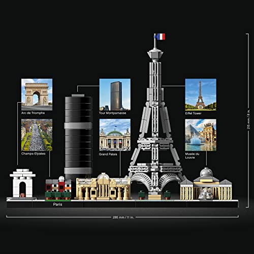 LEGO 21044 Architecture Paris Model Building Set for Adults with Eiffel Tower and The Louvre Model, Skyline Collection, Office Home Décor, Collectible Gift Idea for Women, Men, Her or Him