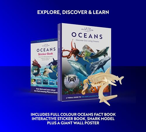 Let's Explore Oceans VR Headset for Kids & Adults, STEM Educational Virtual Reality Headsets/AR Glasses VR Set for Android Smartphones & iPhone
