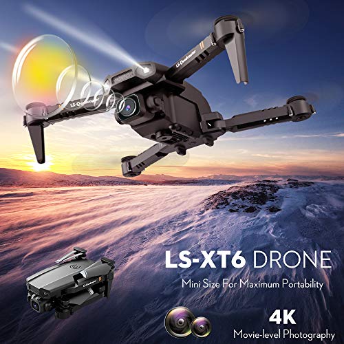 Drone with Camera 4K,Drone Dual Camera Track Flight Gravity Sensor Gesture Photo Video Altitude Hold Headless Mode RC Quadcopter for Adults Kid