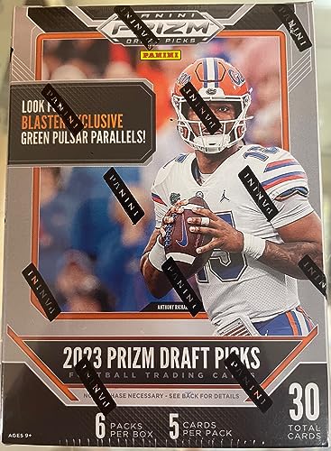 2023 Prizm Draft Picks Football Blaster Box 6 Packs Per Box and 5 Cards Per Pack Factory Sealed