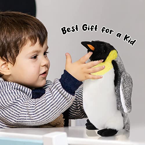 Penguin Plush Toy, 25 cm Stuffed Animal Small Plushie Doll, Soft Fluffy Like Real Penguin Hugging Toy - Present for Every Age & Occasion