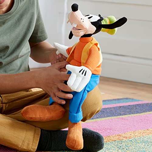 Disney Store Official Goofy Small Soft Plush Toy, 36cm/14”, Iconic Cuddly Toy Character with Embroidered Detailed and Classic Goofy Attire, Suitable for All Ages