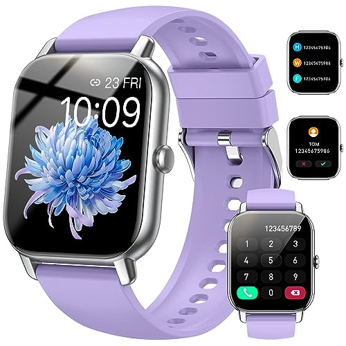 Smart Watch for Men Women Answer/Make Calls, 1.85" Smartwatch, Fitness Watch with Heart Rate Sleep Monitor, Step Counter, 100+ Sports, IP68 Waterproof Fitness Smartwatches Compatible with Android IOS