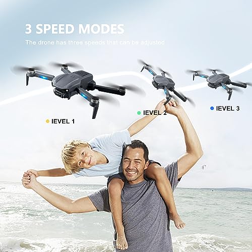 4DRC F12 Drones with Camera for Adults 4K, GPS FPV Foldable 5G Quadcopter for Beginners with Optical Flow Positioning, Auto Return Home, Follow Me, Brushless Motor, 2 Batteries, Carrying Case