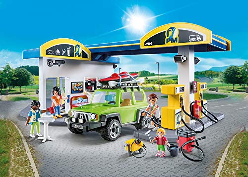 Playmobil 70201 City Life Fuel Station, educational toy, fun imaginative role play, playset suitable for children ages 4+
