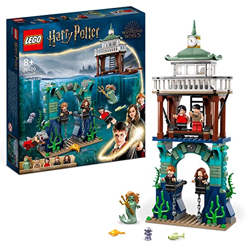 LEGO 76420 Harry Potter Triwizard Tournament: The Black Lake, Goblet of Fire Building Toy Playset for Kids, Boys & Girls with Boat Model and 5 Minifigures